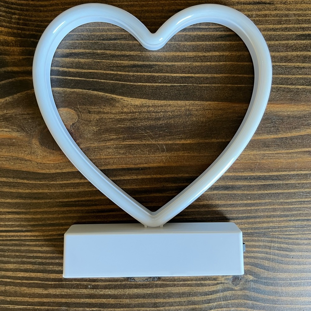 Hobby Lobby White Heart LED Light